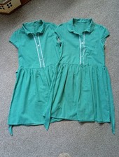 Girls green gingham for sale  BATLEY