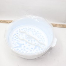Recipiente vaporizador esterilizador mamadeira micro-ondas branco 11,42 x 10,24 x 3,9, usado comprar usado  Enviando para Brazil