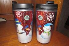 Vaso Starbucks 2004 para niños 8 oz. Muñecos de nieve de Navidad Lote de 2 tazas/con tapas segunda mano  Embacar hacia Argentina