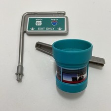 Placa de bandeira e cabine de pedágio Hot Wheels Ultimate Garage 2015 PEÇAS DE REPOSIÇÃO comprar usado  Enviando para Brazil