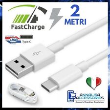 CAVO USB TYPE TIPO C 2m RICARICA VELOCE 2,4A CAVETTO FAST CHARGER LUNGO 2 METRI comprar usado  Enviando para Brazil