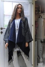 Poncho nachtblau norwegerstric gebraucht kaufen  Weilerswist