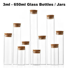 Usado, Atacado 3ml - 650ml pequenos frascos de vidro transparente pequenos frascos de abertura larga com cortiça comprar usado  Enviando para Brazil