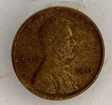 Usado, 1913-P WOODY PENNY com incrível aparência de grão de madeira Obv & Rev! Cool Old Wheatie! comprar usado  Enviando para Brazil