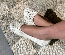 Ballerine artigianali lino usato  Moconesi