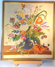 Embroided crewel picture for sale  CAMBRIDGE