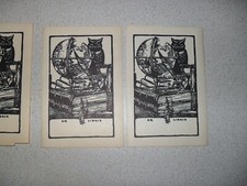 Vintage bookplates owl for sale  Goodrich
