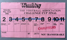 1982 chauffers ticket for sale  LONDON