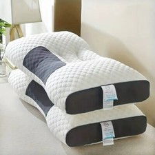 Almohada ortopédica cervical para el cuello proteger ayuda del hogar masaje sueño 100 % algodón segunda mano  Embacar hacia Mexico