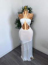 Robe longue blanche d'occasion  Saint-Fargeau-Ponthierry