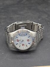 relógio time america, data da janela do relógio masculino, 45 mm, aço inoxidável comprar usado  Enviando para Brazil
