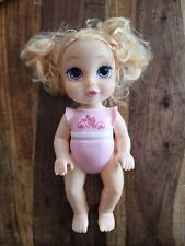 Disney First Baby Princess Doll Jakks 30cm aprox. tiara rosa loira olhos roxos comprar usado  Enviando para Brazil