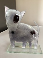 Fused glass dog for sale  MAIDENHEAD