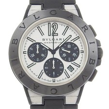 Relógios BVLGARI Diagono DG42SMCCH magnésio cronógrafo mostrador prata borracha/..., usado comprar usado  Enviando para Brazil
