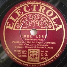 RARE GERMAN MARCH 78RPM RECORD LORE LORE LISA WITH SINGING WW2 MILITARY GERMANY comprar usado  Enviando para Brazil