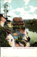Cartão postal Dr Jim Stamps Black Hawks Pulpit Rock River Oregon Illinois indiviso comprar usado  Enviando para Brazil