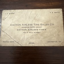 1920 Dayton Airless pneus vendas Lexington KY cartão de visita anúncio Rattlin Ford poema comprar usado  Enviando para Brazil