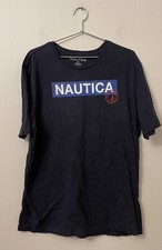 Camiseta masculina azul marinho NAUTICA LOGOTIPO VELA FRONTAL 100% algodão GG comprar usado  Enviando para Brazil