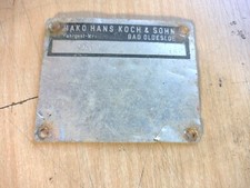 Hako typenschild einachser gebraucht kaufen  Wedemark