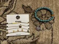 Five bracelets gold for sale  PICKERING