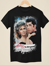 Camiseta preta unissex inspirada em pôster de filme Grease, usado comprar usado  Enviando para Brazil
