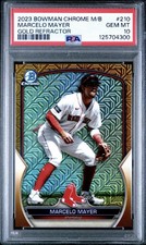 2023 Bowman Chrome Prospects Marcelo Mayer Mega Box refrator dourado/50 Bcp-210 comprar usado 2023 Bowman Chrome Prospects Marcelo Mayer Mega Box refrator dourado/50 Bcp-210 comprar usado  Enviando para Brazil