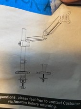 Braço de montagem em mesa monitor único movimento total ajustável compatível com VESA braçadeira C novo, usado comprar usado  Enviando para Brazil