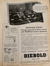Equipamento Diebold, anúncio impresso vintage de página inteira, a, usado comprar usado  Enviando para Brazil
