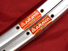 2 aros vintage 1980 Araya 20A prata Clincher 700C 36H Presta @ 420 gramas comprar usado  Enviando para Brazil