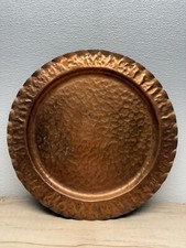 Antigo Shaefers Cobre Maciço Martelado à Mão 15" Placa de Bandeja Suspensa na Parede comprar usado  Enviando para Brazil