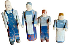 Estatuetas vintage artesanais de madeira WOLF CREEK fazendeiro rural família arte popular assinadas comprar usado  Enviando para Brazil
