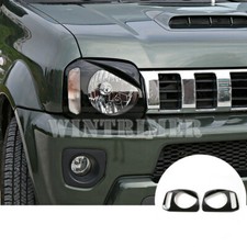 Tampa de acabamento de farol dianteiro estilo pássaro ABS preto 2 peças para Suzuki Jimny 2007-2017 comprar usado  Enviando para Brazil