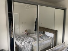 Mirrored wardrobe sliding for sale  ROCHFORD