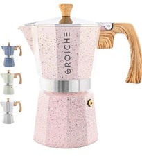 Premium Pink Moka Pot - Cafetera espresso de 12 tazas con válvula de seguridad segunda mano  Embacar hacia Mexico