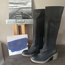 Botas de montar FREE PEOPLE gris oscuro/negro cuero suave media cremallera 7-7,5/37,5 usadas en excelente estado-como nuevas segunda mano  Embacar hacia Mexico