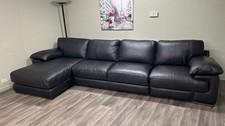 Black italian leather for sale  SHEFFIELD