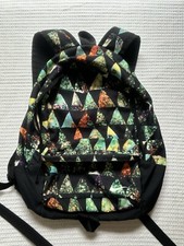 Usado, Mochila Nike Skateboarding Piemonte preta e turquesa padrão triangular (leia) comprar usado  Enviando para Brazil