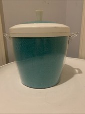 Balde de gelo vintage MCM ráfiaware isolamento térmico estopa ráfia turquesa comprar usado  Enviando para Brazil