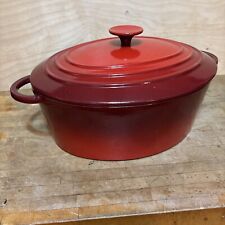 Forno oval holandês Staub Basix ferro fundido esmaltado vermelho 5,5Qt #31 feito na França em excelente estado usado, usado comprar usado  Enviando para Brazil