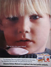 PUBLICITÉ DE PRESSE 1978 DANONE ARÔME NATUREL LE YOGHOURT DES PETITS ENFANTS comprar usado  Enviando para Brazil