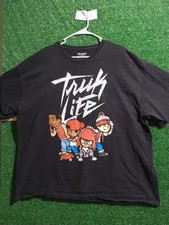 Camisa preta masculina Truk Fit Truk Life desenho animado infantil com skate tamanho 3XL comprar usado  Enviando para Brazil