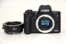 Câmera Sem Espelho Canon EOS M50 24.1MP - Preta com Adaptador Canon EF-EOS M comprar usado  Enviando para Brazil