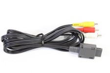 Cabo de vídeo oficial Super Nintendo SNES Gamecube N64 AV RCA plugue cinza OEM funciona comprar usado  Enviando para Brazil