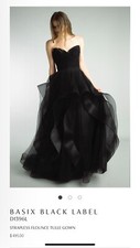 VESTIDO DE TULE BASIX BLACK LABEL SEM ALÇAS D1396L PRETO Tamanho 0 comprar usado  Enviando para Brazil