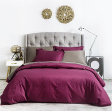 Burgundy duvet cover d'occasion  Expédié en France