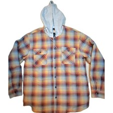 Jaqueta Wrangler Authentics com capuz masculina tamanho grande acolchoada manga longa flanela comprar usado  Enviando para Brazil