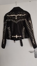 Lederjacke schwarz details gebraucht kaufen  Berlin
