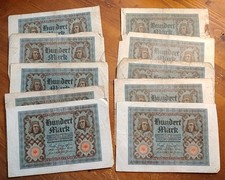 Stüch reichsbanknoten 100 gebraucht kaufen  Wiehl