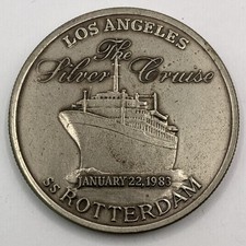 Medalha Moeda 1983 SS Rotterdam Los Angeles The Silver Cruise Holanda América comprar usado  Enviando para Brazil