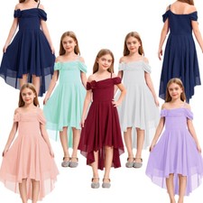 Roupa de dança infantil meninas adolescentes vestido assimétrico casamento jantar destacável comprar usado  Enviando para Brazil